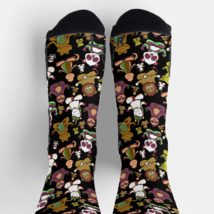 Yoga poses pattern Yoga seamless pattern 57 Post Socks