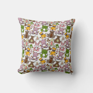 Yoga poses pattern Yoga seamless pattern 58 Cushion