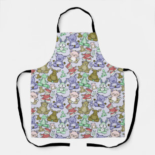 Yoga poses pattern Yoga seamless pattern 60 Apron