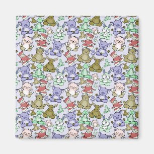 Yoga poses pattern Yoga seamless pattern 60 Magnet