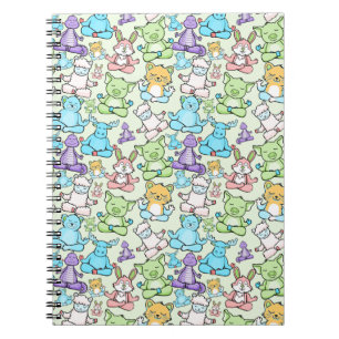 Yoga poses pattern Yoga seamless pattern 63 Notebook