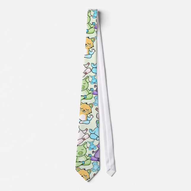 Yoga poses pattern | Yoga seamless pattern 63 Tie (Front)