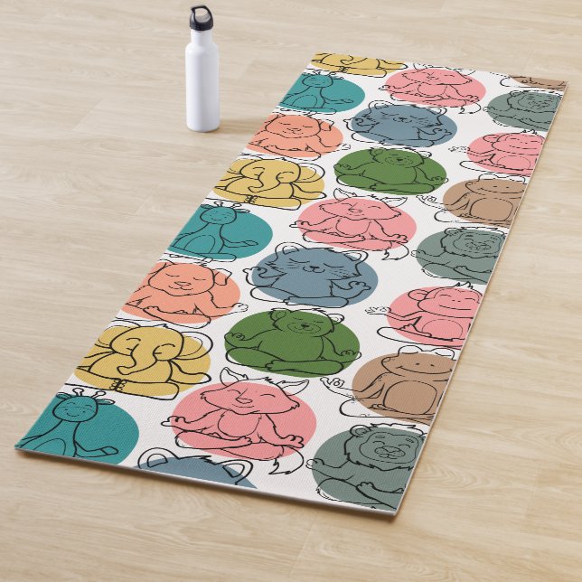 Yoga poses pattern | Yoga seamless pattern 9 Mat (In Situ)