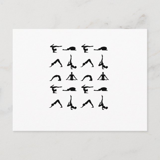 Yoga poses postcard (Front)