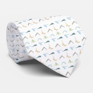 Yoga poses silhouette mindfulness meditation tie