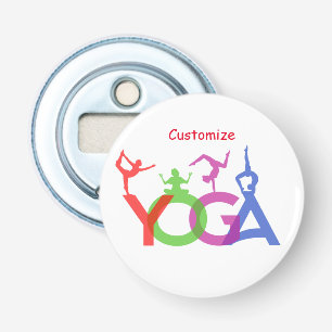 Yoga Poses Silhouettes Thunder_Cove Bottle Opener