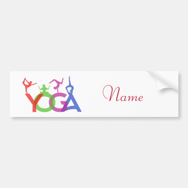 Yoga Poses Silhouettes Thunder_Cove Bumper Sticker (Front)