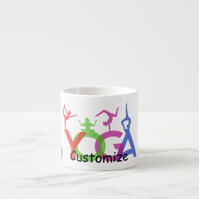 Yoga Poses Silhouettes Thunder_Cove Espresso Cup (Front)