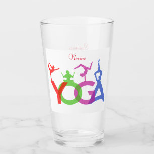 Yoga Poses Silhouettes Thunder_Cove Glass