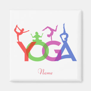 Yoga Poses Silhouettes Thunder_Cove  Magnet