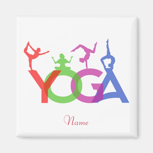 Yoga Poses Silhouettes Thunder_Cove  Magnet (Front)
