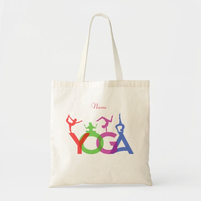 Yoga Poses Silhouettes Thunder_Cove   Tote Bag (Front)