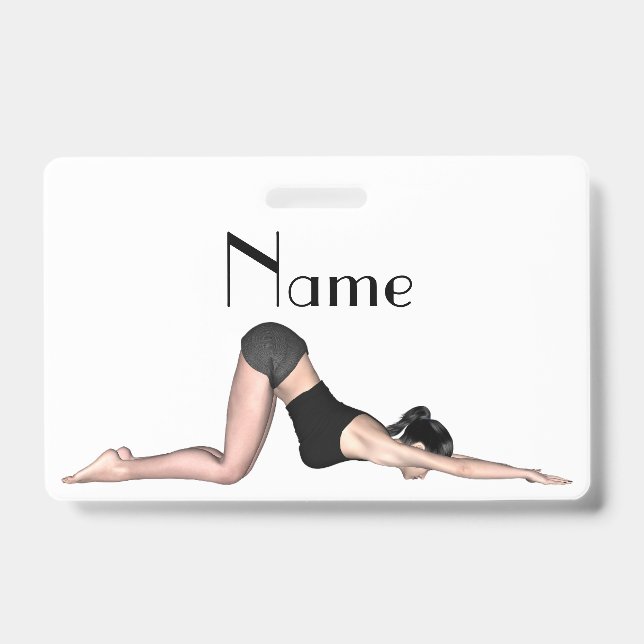 Yoga Poses Thunder_Cove Coaster ID Badge (Front)
