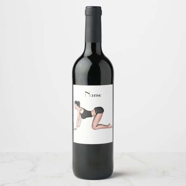 Yoga Poses Thunder_Cove  Wine Label (Front)