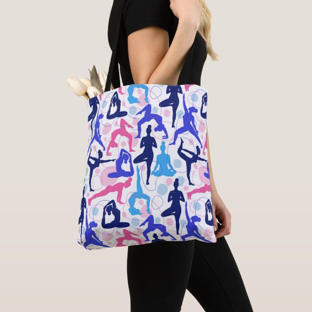 Yoga Poses Tote Bag (Close Up)