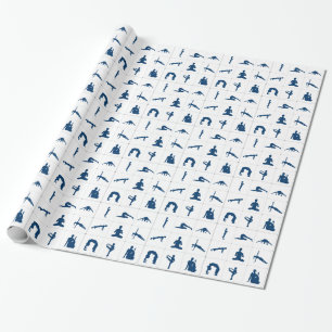 Yoga poses wrapping paper