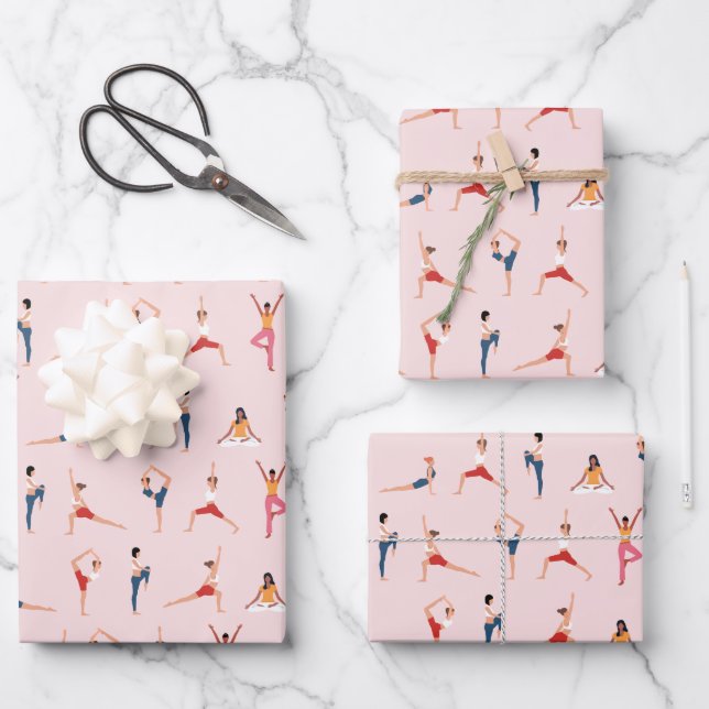  Yoga Poses   Wrapping Paper Sheet (Front)