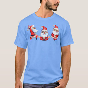 Yoga Poses Yogi Christmas Santa Claus Winter Holid T-Shirt