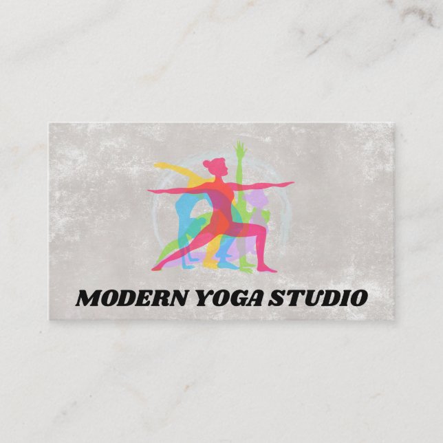 Yoga Positions | Health Fitness Business Card (Front)