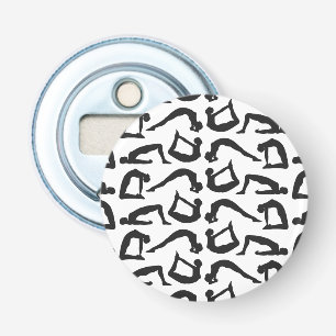 Yoga Positions Silhouettes Bottle Opener