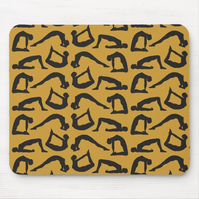 Yoga Positions Silhouettes Mouse Mat (Front)