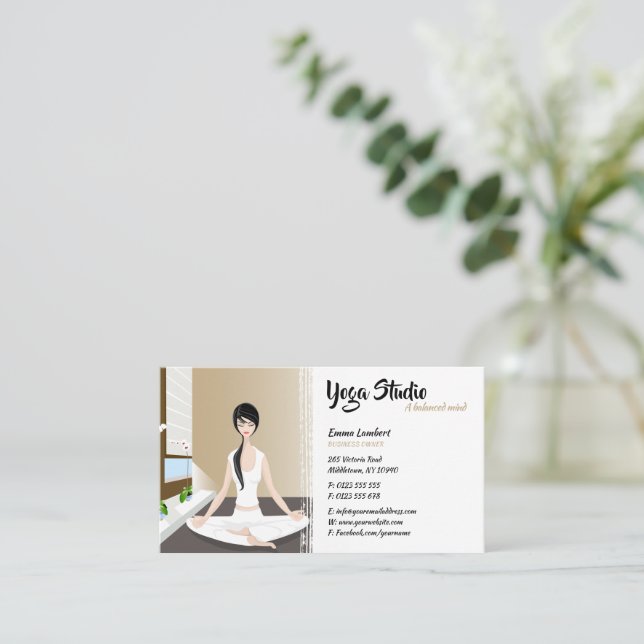Yoga | Professional Business Card (Standing Front)