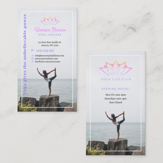 Yoga | Professional Teacher Business Card (Front/Back)