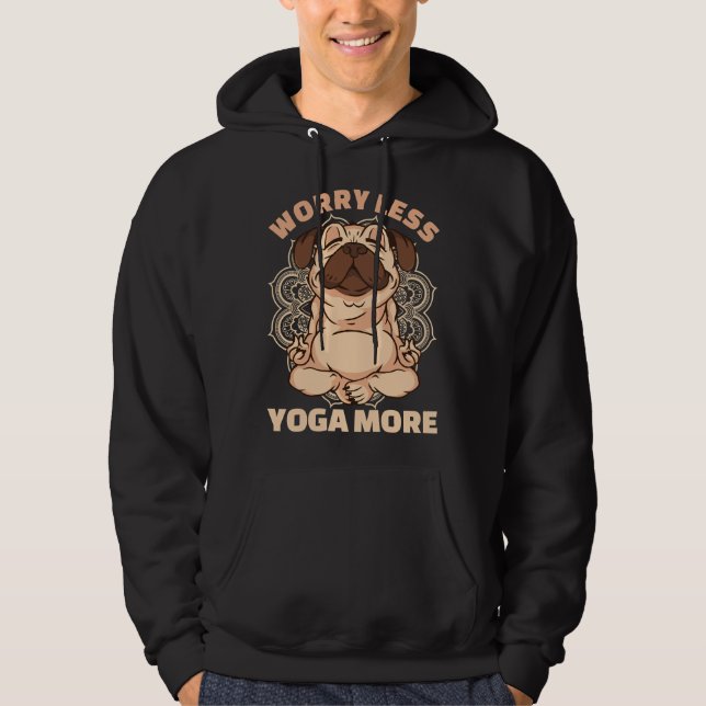 Yoga Pug Gift Hoodie (Front)