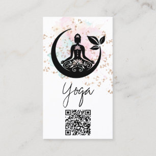 *~*Yoga QR AP33 Rainbow Lotus Spiritual Business Card