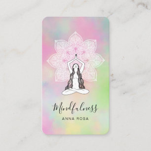 *~* Yoga QR Meditation Mindfulness Mandala Goddess Business Card