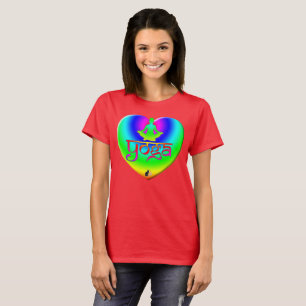 Yoga Rainbow Intentions Heart T-Shirt