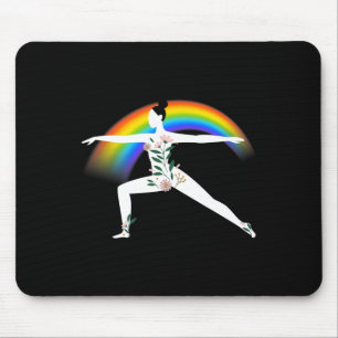 Yoga Rainbow Lgbtq Ally Mouse Mat