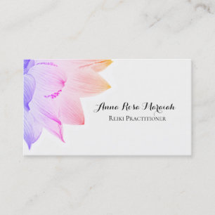 *~* Yoga Reiki Energy Healer Light Filled Lotus Business Card