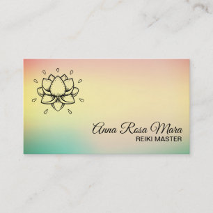 *~* Yoga Reiki Energy Healer Lily Lotus Massage Business Card