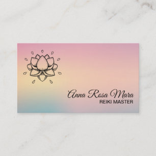 *~* Yoga Reiki Energy Healer Lotus Lily Massage Business Card