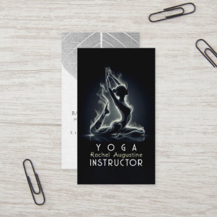 Yoga Reiki Instructor One-Legged King Pigeon Pose Business Card