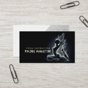 Yoga Reiki Instructor One-Legged King Pigeon Pose Business Card
