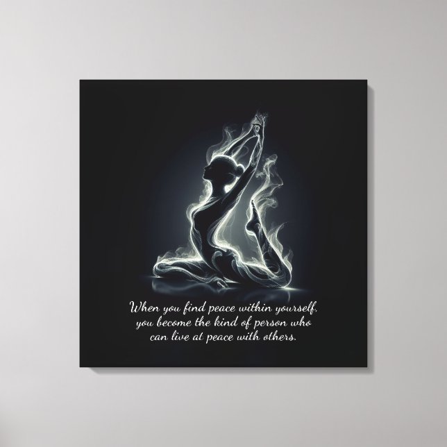 Yoga Reiki Instructor One-Legged King Pigeon Pose Canvas Print (Front)