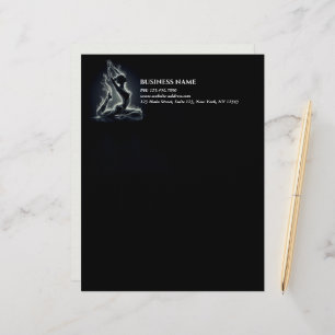 Yoga Reiki Instructor One-Legged King Pigeon Pose Custom Letterhead