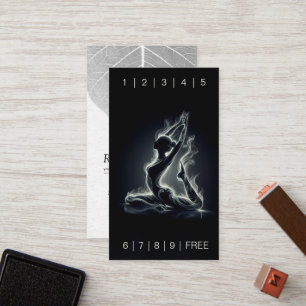 Yoga Reiki Instructor One-Legged King Pigeon Pose Loyalty Card