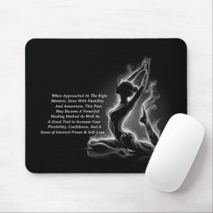 Yoga Reiki Instructor One-Legged King Pigeon Pose Mouse Mat
