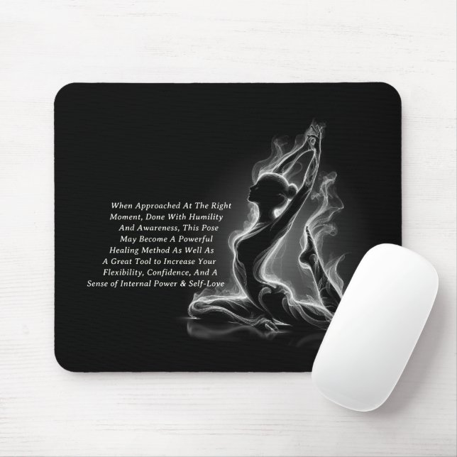 Yoga Reiki Instructor One-Legged King Pigeon Pose Mouse Mat (With Mouse)