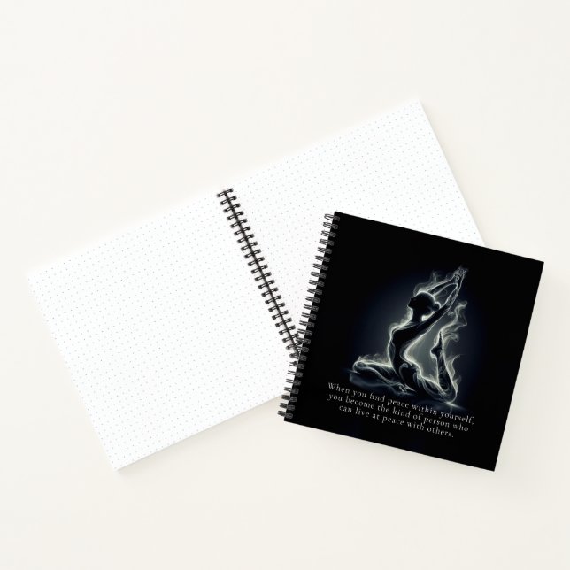 Yoga Reiki Instructor One-Legged King Pigeon Pose Notebook (Inside)