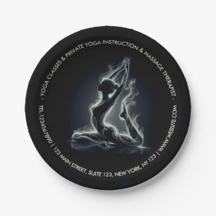 Yoga Reiki Instructor One-Legged King Pigeon Pose Paper Plate
