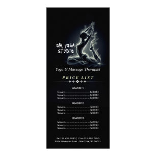Yoga Reiki Instructor One-Legged King Pigeon Pose Rack Card