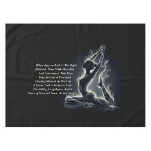 Yoga Reiki Instructor One-Legged King Pigeon Pose Tablecloth