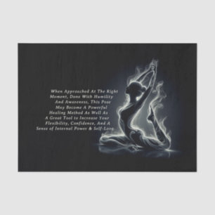 Yoga Reiki Instructor One-Legged King Pigeon Pose Tissue Paper