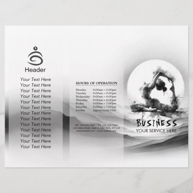 Yoga Reiki One-Legged King Pigeon Pose Watercolor (Front)