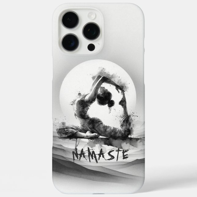 Yoga Reiki One-Legged King Pigeon Pose Watercolor Case-Mate iPhone Case (Back)