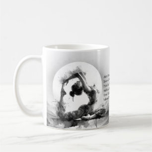 Yoga Reiki One-Legged King Pigeon Pose Watercolor Coffee Mug